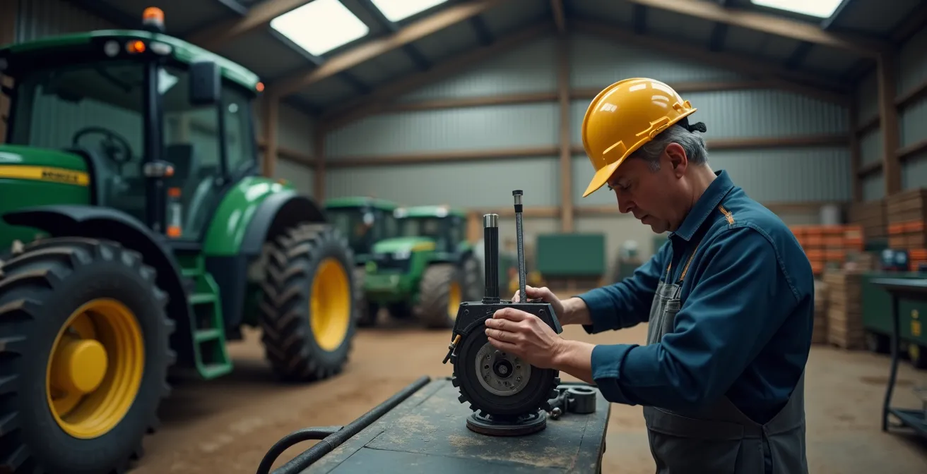 Scène de contrôle technique dans une exploitation agricole